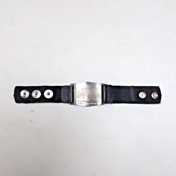 LISA STEWART Lot 2 Initial E Silver Tone Black Gold Tone Brown Leather Bracelets - Picture 8 of 15